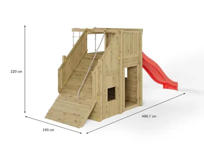 Spielturm Ramphouse KDI inkl. Rutsche rot Produktbild #6