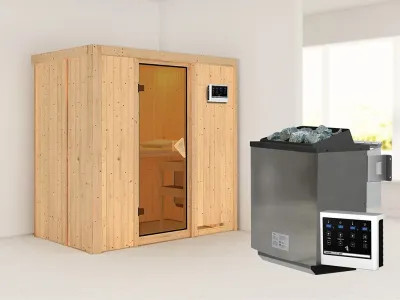 Sauna Systemsauna Variado, inkl. 9 kW Bio-Ofen mit externer Steuerung Produktbild #1