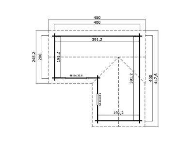 Gartenhaus Blockbohlenhaus Portsmouth 44 44 mm lichtgrau Produktbild #3