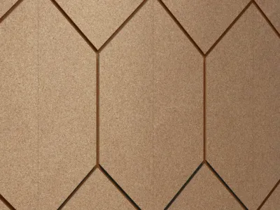 Kork Wandfliese GROOVY Safron mit CORKGUARD-Oberfläche Produktbild #3