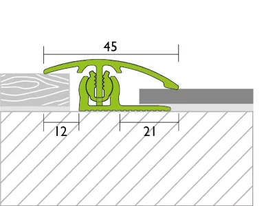 Anpassungsprofil PROVARIO Universal Aluminium eloxiert Silber Produktbild #2
