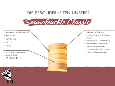 Saunaleuchte Classic Produktbild #2