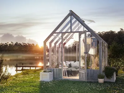 Pavillon Gartenlaube Emilia 5,4 m² 18 mm kesseldruckimprägniert Produktbild #6