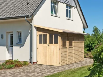 Gerätehaus Anlehnhaus Wandlitz 4 19 mm naturbelassen Produktbild #1