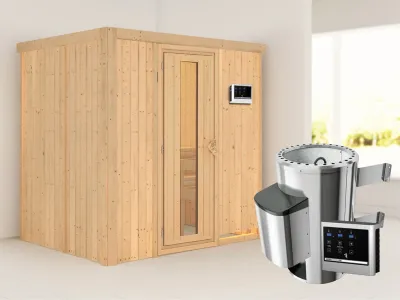 Sauna Systemsauna Fanja Energiespartür + Plug & Play Saunaofen mit externer Steuerung Produktbild #1