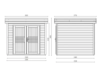 Gartenhaus Livo 2 28 mm naturbelassen Produktbild #7
