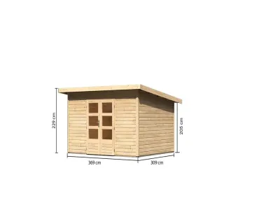 Gartenhaus Northeim 4 – mit naturbelassenem Holz Produktbild #7