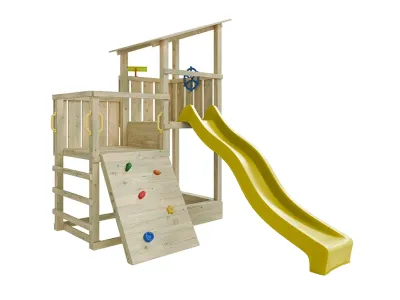 Spielturm Big Pirate KDI inkl. Rutsche gelb Produktbild #3