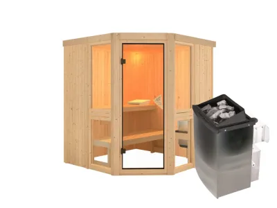 Sauna Amelia 2 SET mit Ofen 9 kW, integrierter Steuerung Produktbild #7
