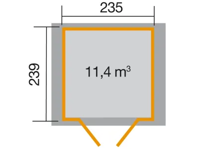 Gerätehaus 224 Gr. 3 21 mm anthrazit Produktbild #2