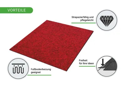 Teppichfliese Nadelfilz Malta 50 x 50 6 mm stark Produktbild #13
