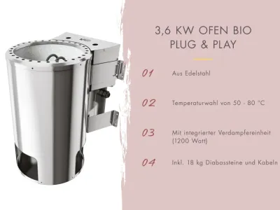 Elementsauna Paradiso 2 Premium Produktbild #8