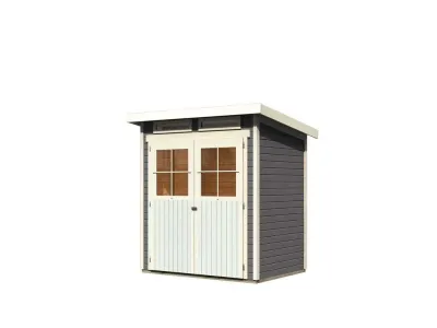 Gartenhaus Glücksburg 2 ECO 19 mm terragrau Produktbild #3