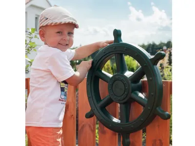 Spielturm Giant Move teakfarben inkl. Rutsche rot Produktbild #9