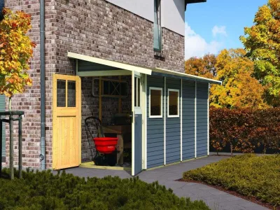 Gerätehaus Ahnlehnhaus Wandlitz 4 19 mm terragrau Produktbild #1