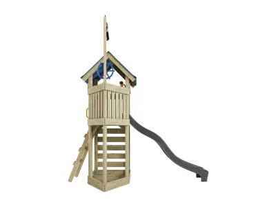 Spielturm Pirat Captain Jolly KDI inkl. Rutsche grau Produktbild #3