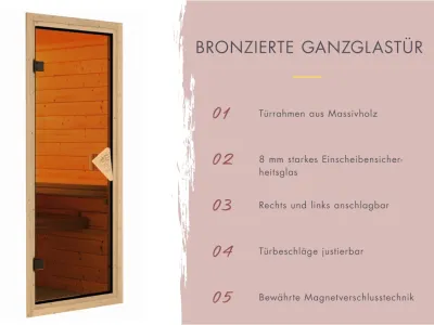 Karibu Elementsauna Sparset Elia Naturbelassen Produktbild #6