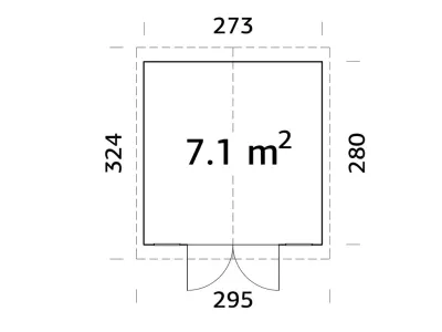 Gerätehaus Dan 7,0 m² 16 mm naturbelassen Produktbild #2