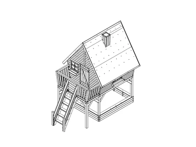 Stelzenhaus Clubhouse KDI inkl. Rutsche gelb Produktbild #8