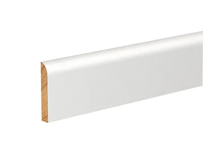 Sockelleiste Kiefer weiß lackiert massiv Profil 473 Produktbild #1