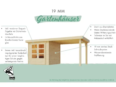 Gartenhaus Bielefeld 1,5 19 mm terragrau Produktbild #6