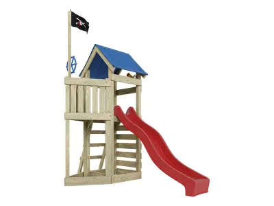 Spielturm Pirat Captain Jolly KDI inkl. Rutsche rot Produktbild #6