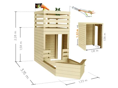 Spielturm Piratenschiff Hacker naturbelassen Produktbild #4
