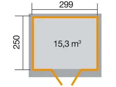 Gerätehaus 325 A Gr. 2 19 mm lasiert Produktbild #3