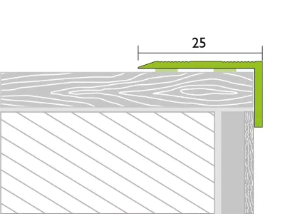 Treppenkantenprofil PROSTEP Aluminium eloxiert Silber Produktbild #2