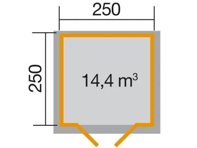 Gartenhaus Premium28 Gr. 2 28 mm natubelassen mit 20 cm Vordach Produktbild #2