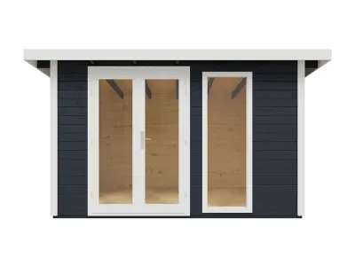 Gartenhaus Homeoffice Karvo 2 28 mm Anthrazit/Weiß Produktbild #5