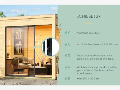 Gartenhaus Dice 3 38 mm naturbelassen Produktbild #11