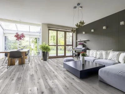 Korkboden Naturboden DESIGNTrend Eiche Snow Holzoptik Landhausdiele Produktbild #7
