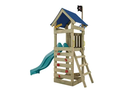 Spielturm Pirat Captain Jolly KDI inkl. Rutsche türkis Produktbild #5