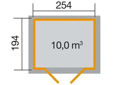 Gartenhaus 323 Gr. 2 19 mm lasiert Produktbild #2