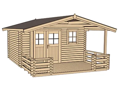 Gartenhaus 136 B Gr. 1 45 mm naturbelassen Produktbild #3
