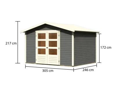 Gartenhaus Carlton 5 19 mm terragrau Produktbild #5