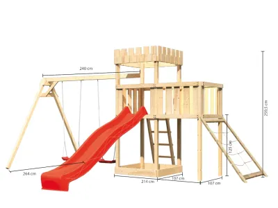 Spielturm Ritterburg Löwenherz SET naturbelassen Produktbild #6