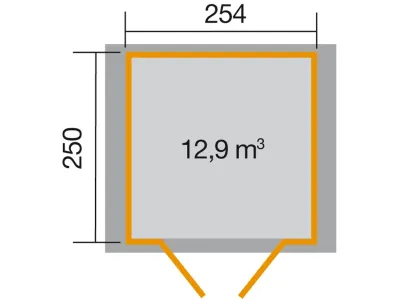 Gerätehaus 316 Gr. 4 19 mm naturbelassen Produktbild #2
