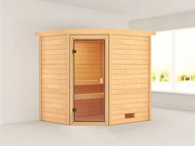 Sauna Elea mit bronzierter Glastür Produktbild #5
