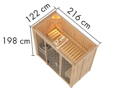 Sauna Avari 2 naturbelassen Produktbild #8