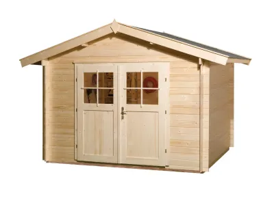 Gartenhaus Premium28 Gr. 5 28 mm natubelassen mit 20 cm Vordach Produktbild #2