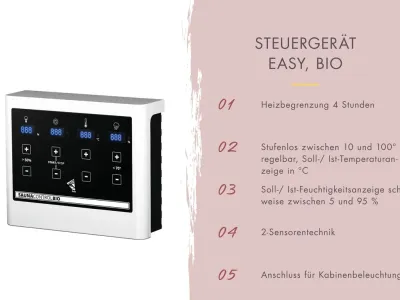 Massivholzsauna Sonara bronzierte Ganzglastür Produktbild #10