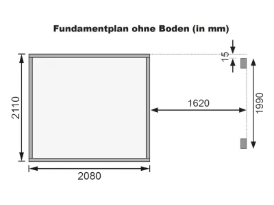 Gerätehaus Merseburg 4 14 mm naturbelassen inkl. 140 cm Anbau Produktbild #10