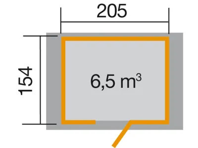 Gerätehaus 223 Gr. 1 21 mm anthrazit Produktbild #2