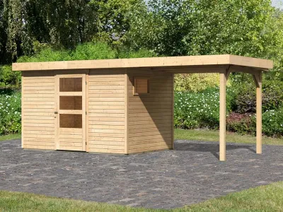 Gartenhaus Bielefeld 2 (Oburg 4) 19 mm naturbelassen inkl. 240 cm Anbau Produktbild #3