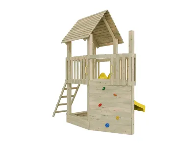 Spielturm Ship Tower KDI inkl. Rutsche gelb Produktbild #10