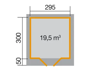Gartenhaus Designhaus 126 Plus Gr. 3 grau Produktbild #2