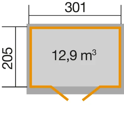 Gartenhaus 218 Gr. 2 28 mm schwedenrot Produktbild #2