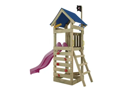Spielturm Pirat Captain Jolly KDI inkl. Rutsche pink Produktbild #5
